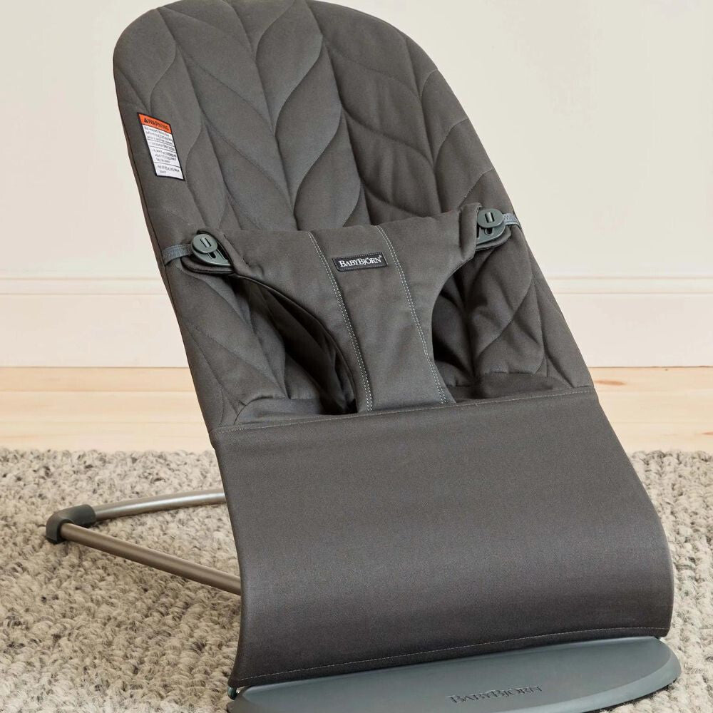 BabyBjorn balansoar Bliss 0-2 ani, Anthracite cu petale tesatura matlasata Imagine secundară a produsului