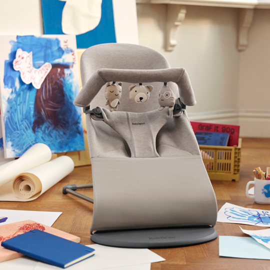 BabyBjorn balansoar Bliss 0-2 ani, Sand Grey 3D Jersey
