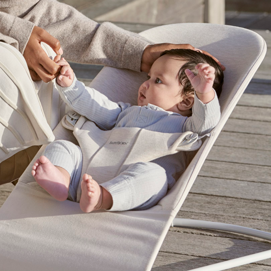 BabyBjorn balansoar Bliss 0-2 ani, Light Beige 3D Jersey