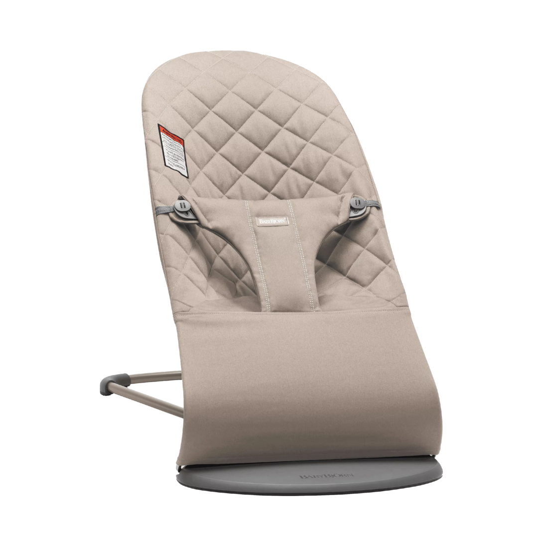 BabyBjorn balansoar Bliss 0-2 ani, Sand Grey tesatura matlasata
