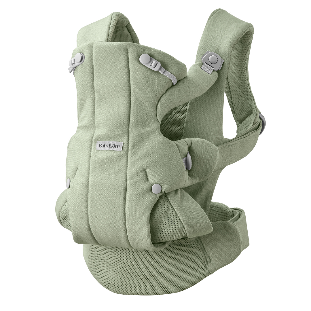 BabyBjorn marsupiu anatomic Baby Carrier Hold 3,2–13,5 kg Light Green tesatura periata