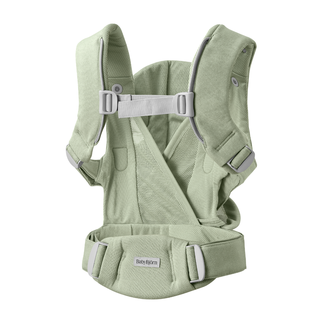 BabyBjorn marsupiu anatomic Baby Carrier Hold 3,2–13,5 kg Light Green tesatura periata Imagine secundară a produsului