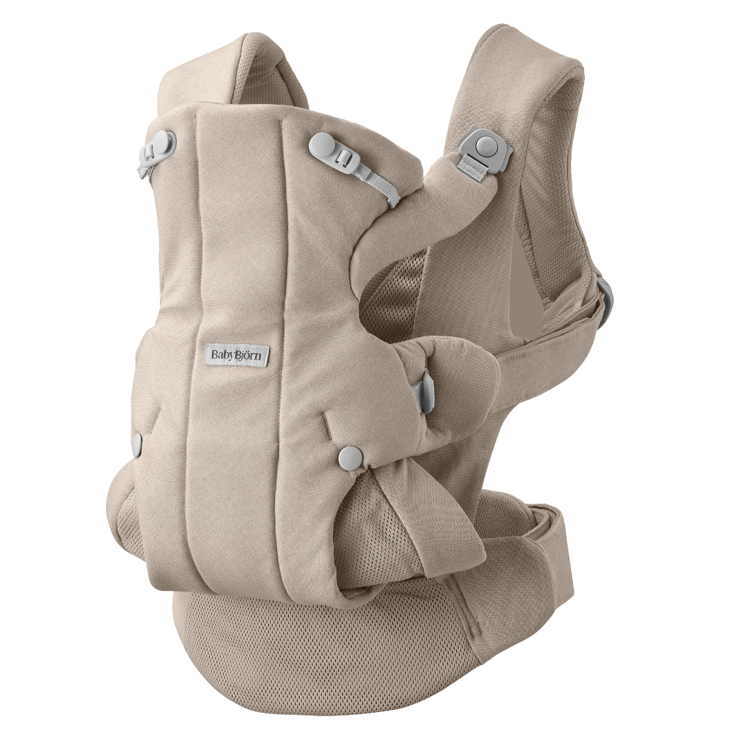 BabyBjorn marsupiu anatomic Baby Carrier Hold 3,2–13,5 kg Sand Gray tesatura periata Imagine secundară a produsului