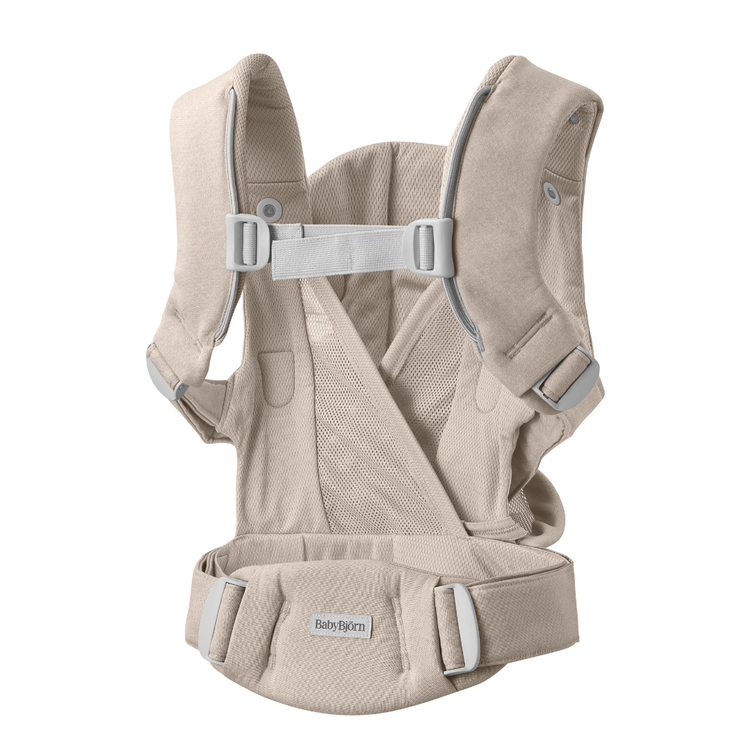 BabyBjorn marsupiu anatomic Baby Carrier Hold 3,2–13,5 kg Sand Gray tesatura periata