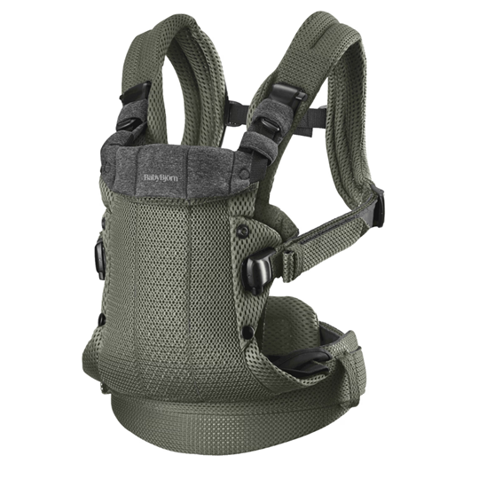 BabyBjorn marsupiu anatomic Harmony pentru 3.2 -15 kg 3D Mesh, Dark Green