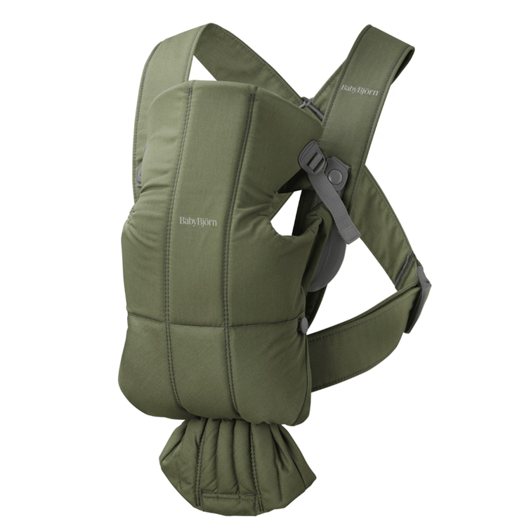 BabyBjorn marsupiu anatomic Mini pentru 3.2 -11 kg Dark Green, Tesatura
