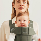 BabyBjorn marsupiu anatomic Mini pentru 3.2 -11 kg Dark Green, Tesatura