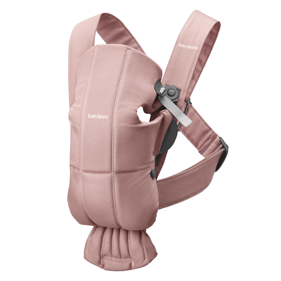 BabyBjorn marsupiu anatomic Mini pentru 3.2 -11 kg Dusty Pink, Tesatura