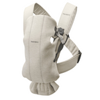 BabyBjorn marsupiu anatomic Mini pentru 3.2 -11 kg Light Beige, 3D Jersey