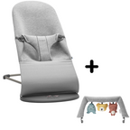 BabyBjorn balansoar Bliss cu bara de jucari 0-2 ani, Light Grey 01