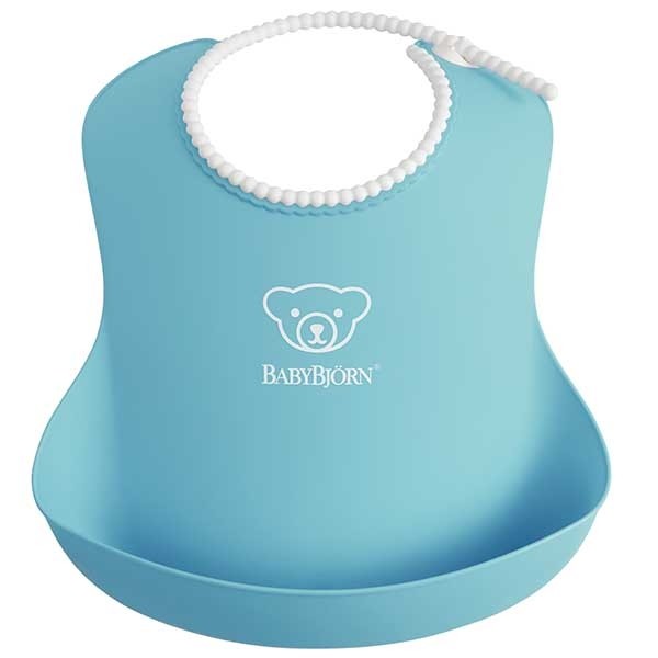 BabyBjorn bavetica moale Soft Bib 4m+, Turquoise 046313A