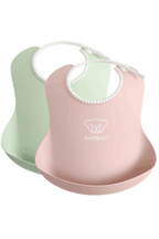 BabyBjorn set 2 bavete moi 4m+, Powder Green/Powder Pink 01