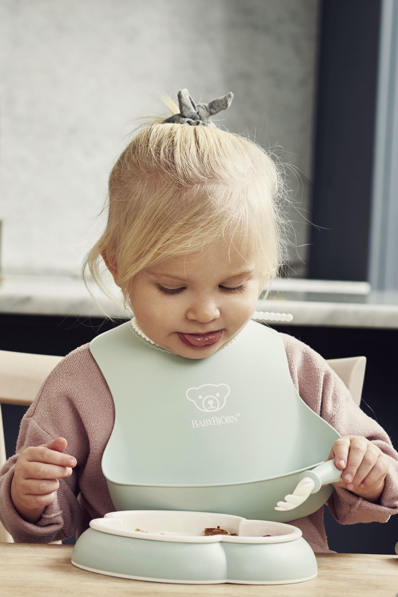 BabyBjorn set 2 bavete moi 4m+, Powder Green/Powder Pink Imagine secundară a produsului