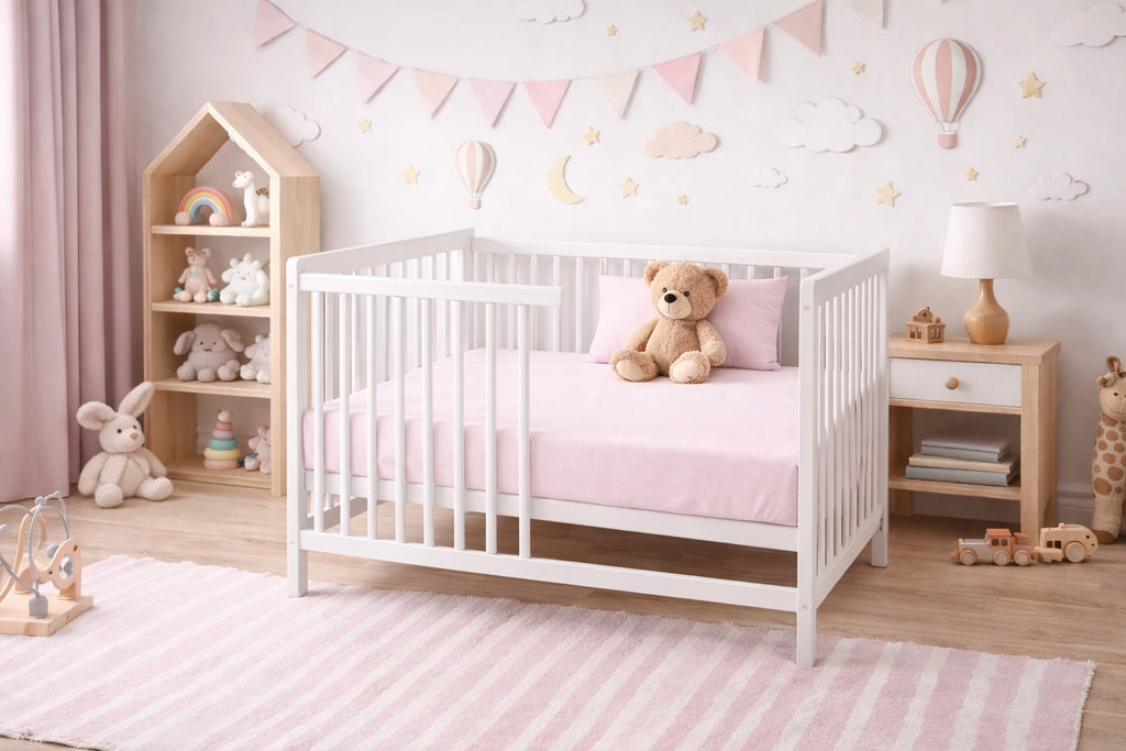 BabyMatex cearsaf cu elastic jersey 60x120 cm Pudra