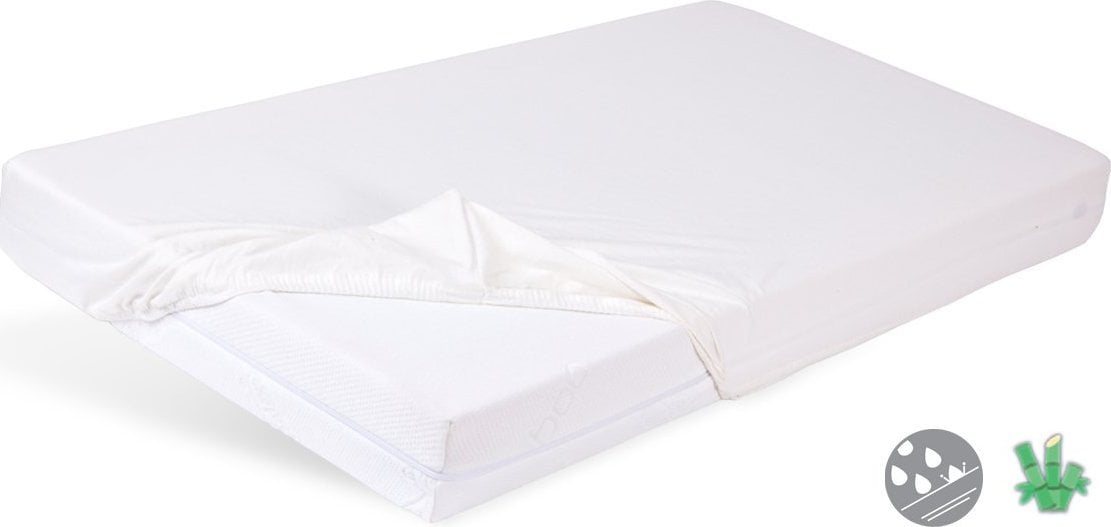 BabyMatex cearsaf impermeabil Bambus 140x70 cm Alb