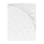 BabyMatex cearsaf impermeabil jersey print 120x60x10 cm Alb cu stelute