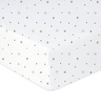 BabyMatex cearsaf impermeabil jersey print 120x60x10 cm Alb cu stelute