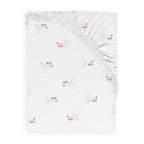 BabyMatex cearsaf impermeabil jersey print 120x60x10 cm Ecru cu flori