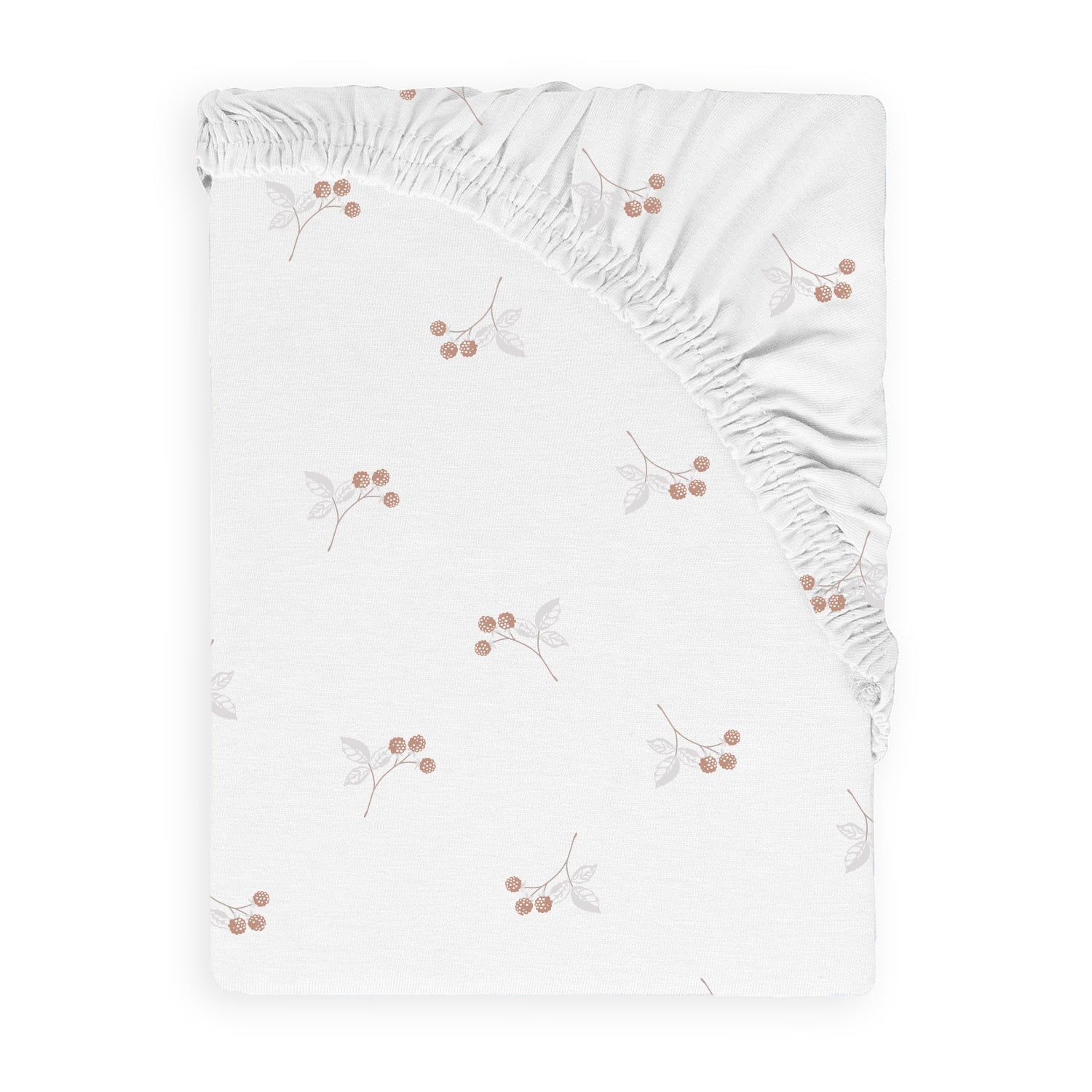 BabyMatex cearsaf impermeabil jersey print 120x60x10 cm Ecru cu flori
