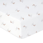 BabyMatex cearsaf impermeabil jersey print 120x60x10 cm Ecru cu flori