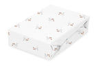 BabyMatex cearsaf impermeabil jersey print 120x60x10 cm Ecru cu flori