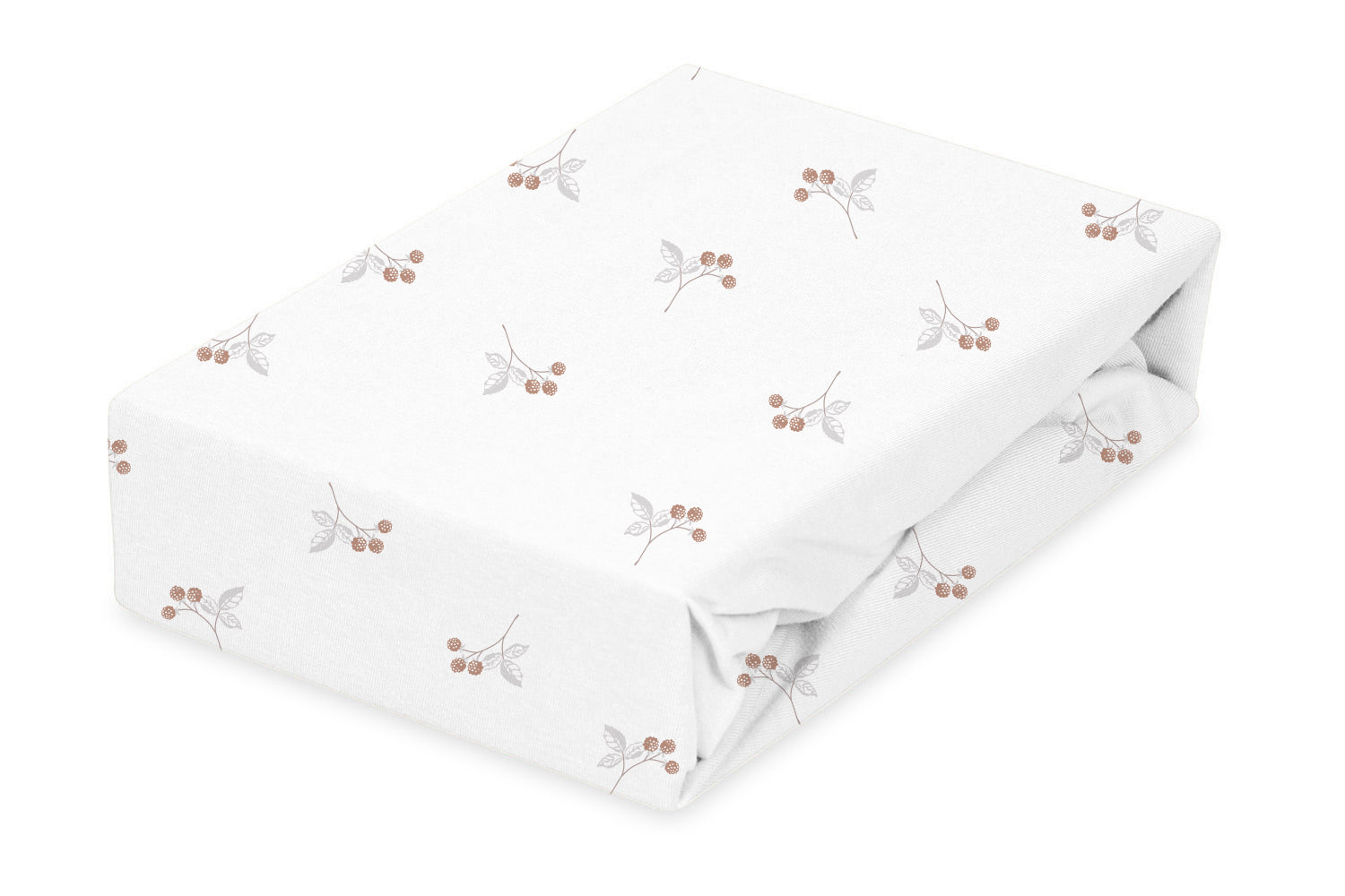 BabyMatex cearsaf impermeabil jersey print 120x60x10 cm Ecru cu flori