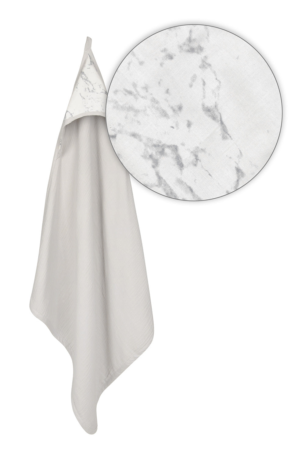 BabyMatex prosop de baie MUSLIN DESIGN cu gluga 85x85 cm Gri Imagine principală a produsului