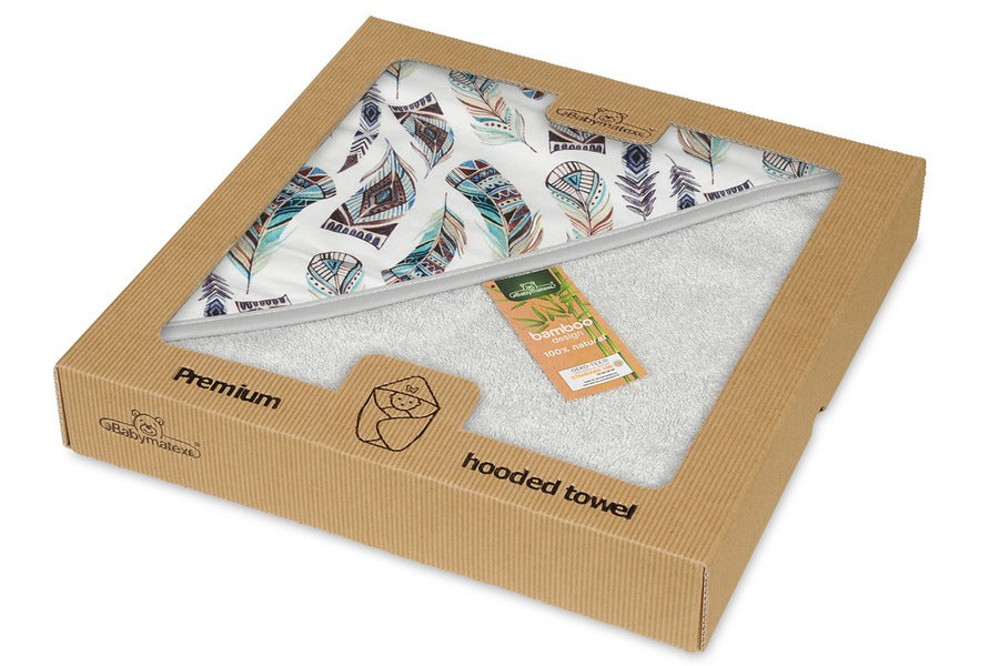 BabyMatex prosop de baie cu gluga Bamboo 100x100 cm Gri