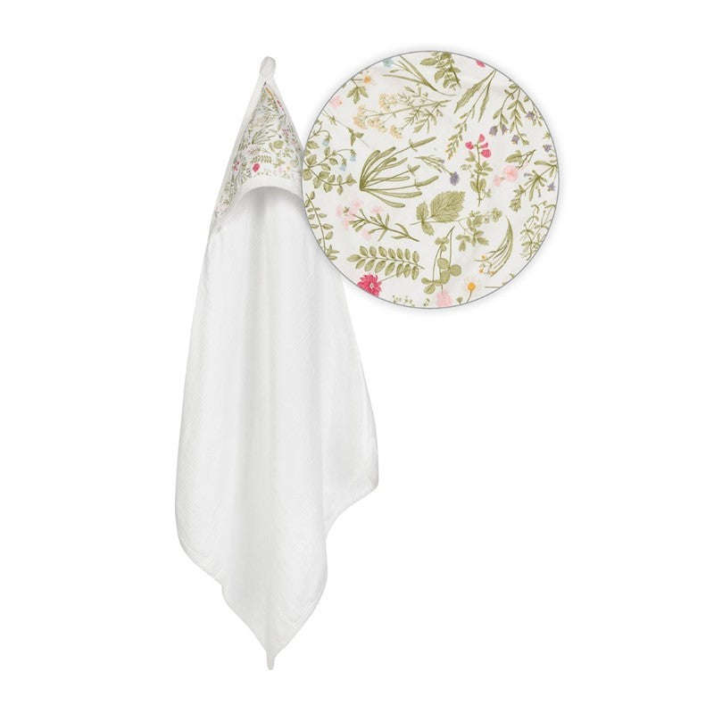 BabyMatex prosop de baie cu gluga din muselina 85x85 cm Alb