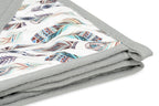 BabyMatex prosop de baie MUSLIN DESIGN cu gluga 85x85 cm Gri cu stil indian