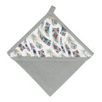 BabyMatex prosop de baie MUSLIN DESIGN cu gluga 85x85 cm Gri cu stil indian