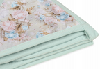 BabyMatex prosop de baie MUSLIN DESIGN cu gluga 85x85 cm Menta cu flori