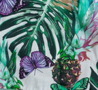 BabyMatex prosop de baie MUSLIN DESIGN cu gluga 85x85 cm Verde cu stil tropical