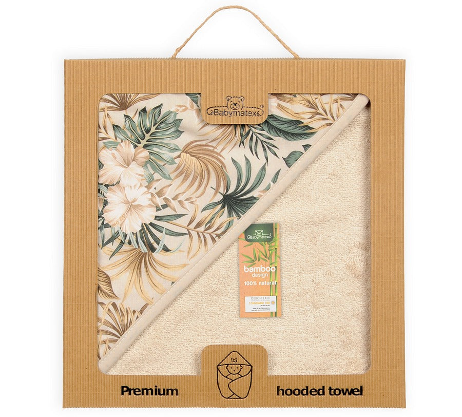 BabyMatex prosop de baie cu gluga Bamboo 100x100 cm Bej
