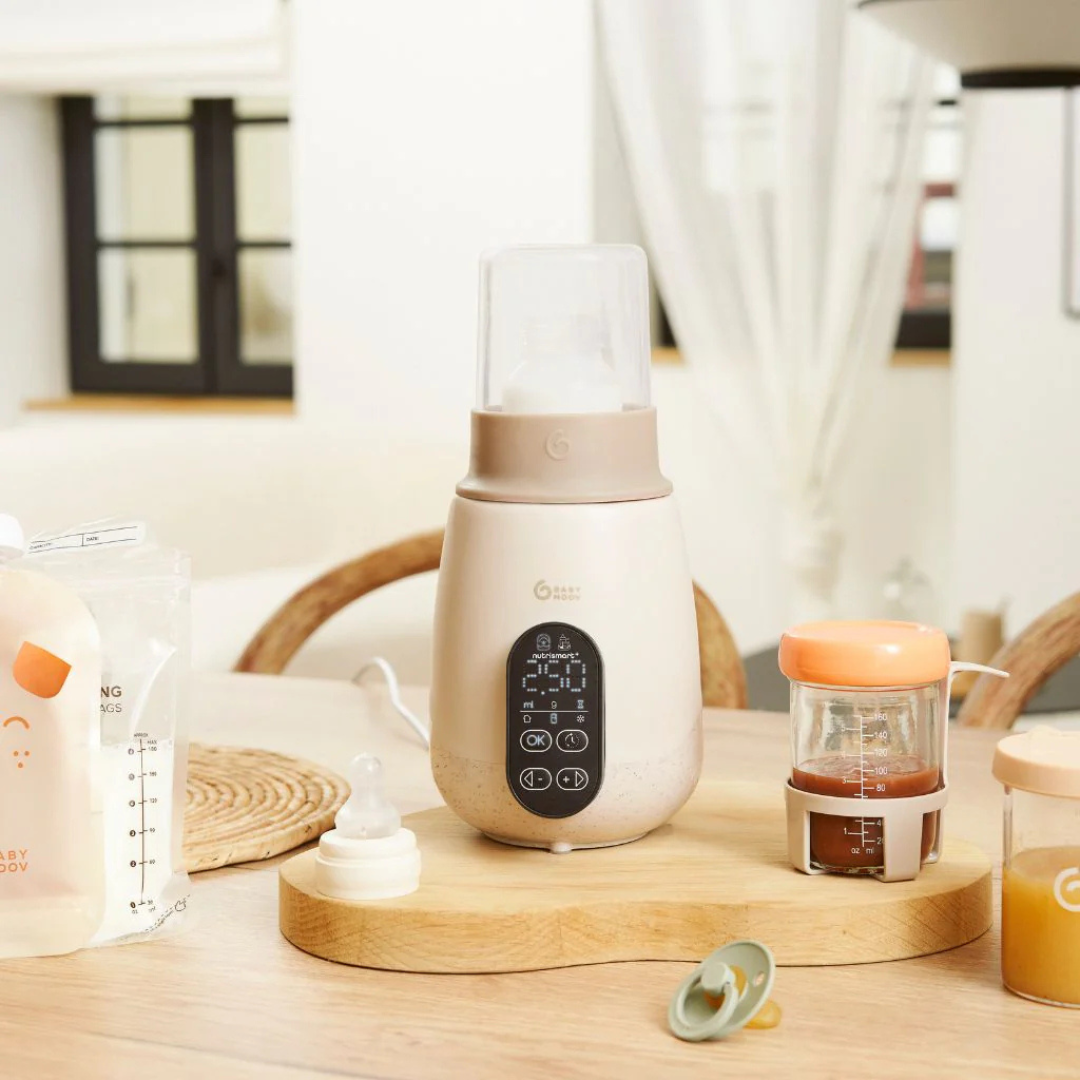 Babymoov Incalzitor si sterilizator biberoane casa si masina NutriSmart+ Mineral Beige