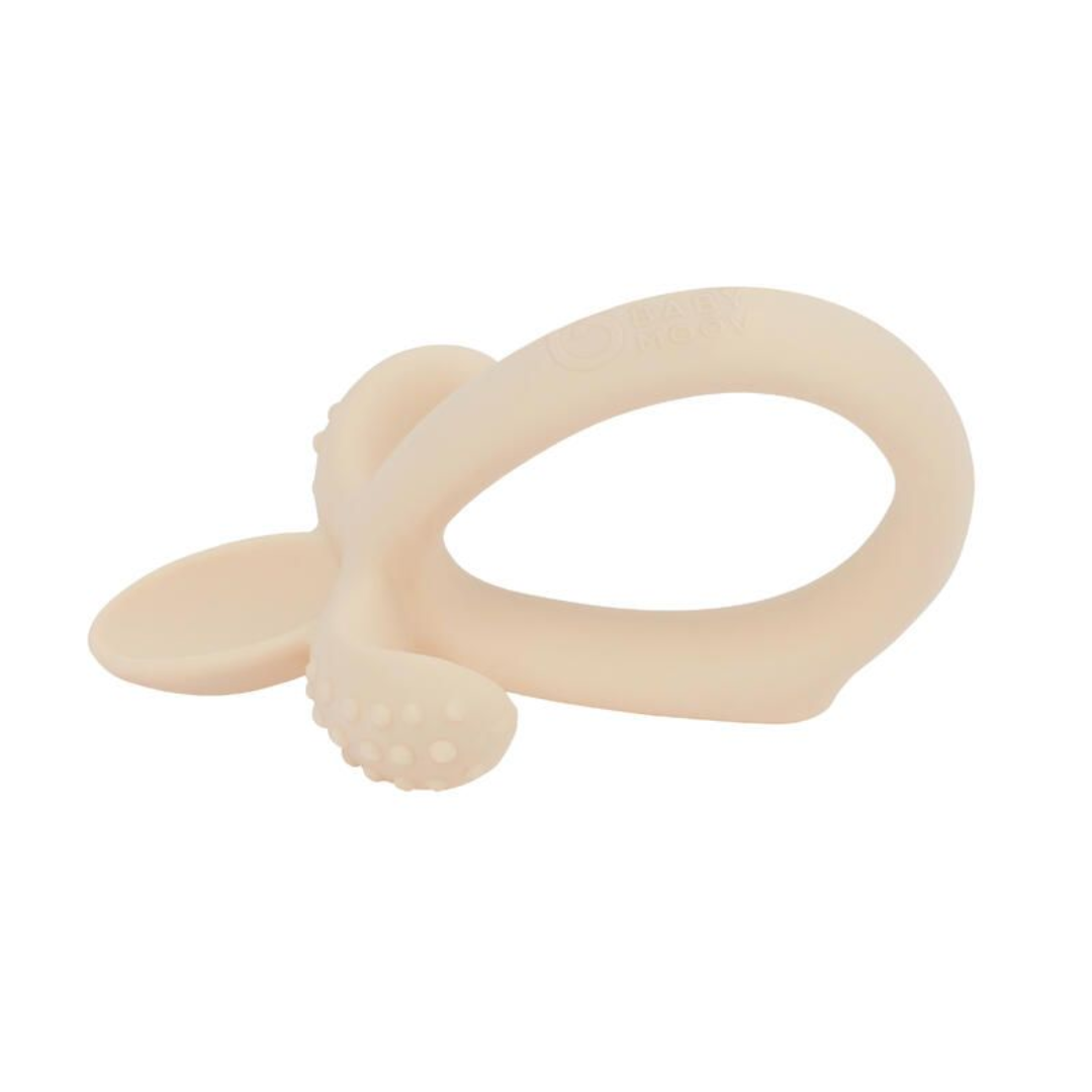 Babymoov lingurita bebe 2in1 din silicon, pentru diversificare si dentitie 4m+