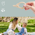 Babymoov lingurita bebe 2in1 din silicon, pentru diversificare si dentitie 4m+