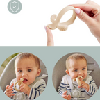 Babymoov lingurita bebe 2in1 din silicon, pentru diversificare si dentitie 4m+