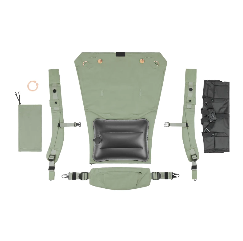 Babymoov marsupiu Moov&Boost transformabil in Booster 0m+ Verde salvie