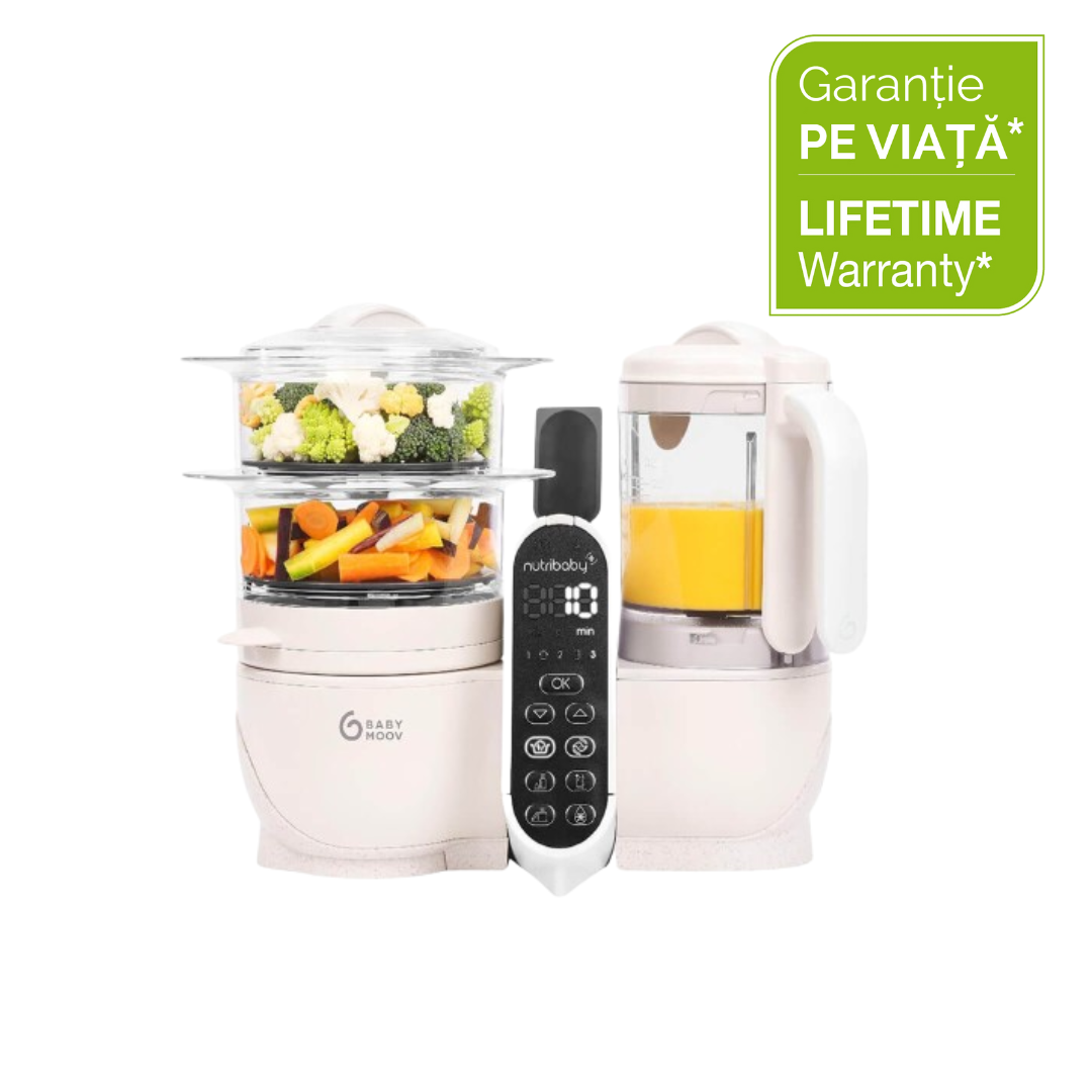 Babymoov robot multifunctional Nutribaby + 5in1 Mineral Beige Imagine secundară a produsului