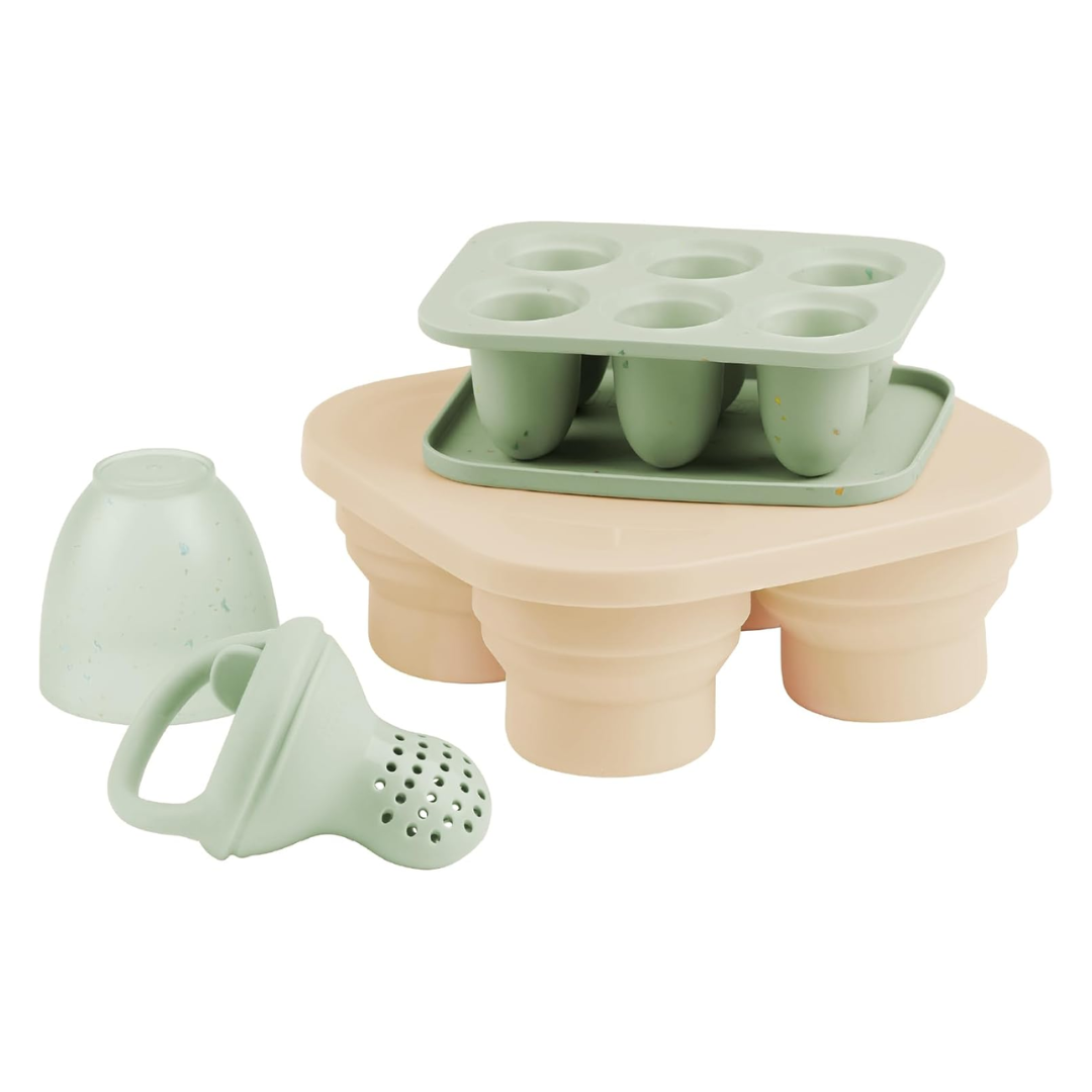 Babymoov set recipiente din silicon si feeder pentru bebelusi 0m+ Imagine principală a produsului