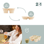 Babymoov set recipiente din silicon si feeder pentru bebelusi 0m+