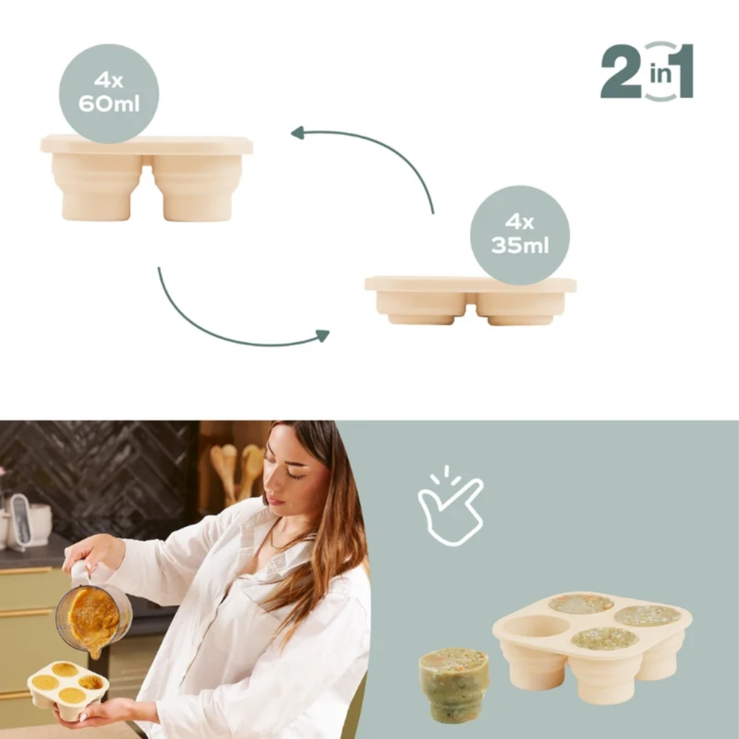 Babymoov set recipiente din silicon si feeder pentru bebelusi 0m+