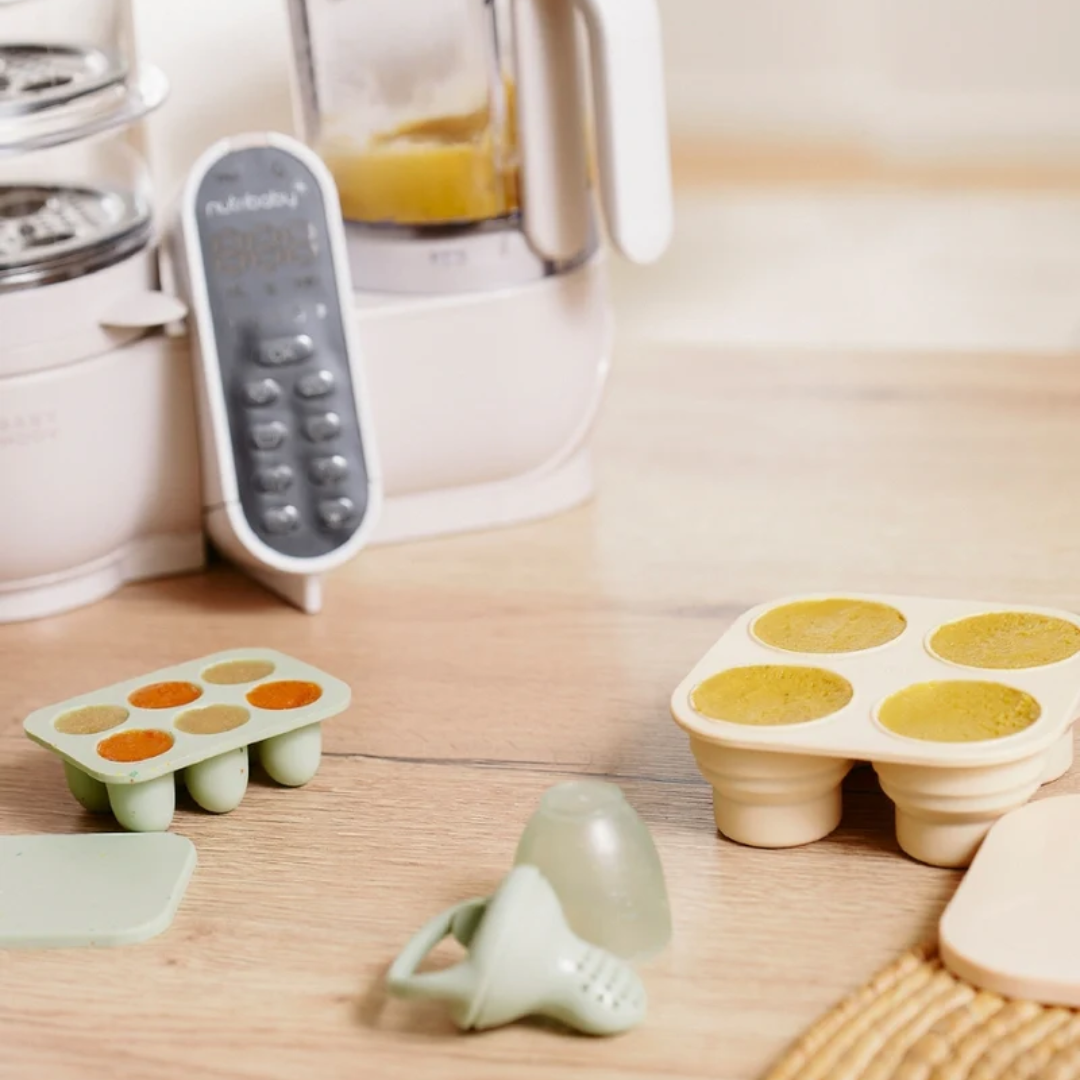 Babymoov set recipiente din silicon si feeder pentru bebelusi 0m+