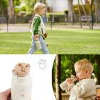 Babymoov sticla termoizolanta din inox Little Explorer 12m+ Animal Print Ivory