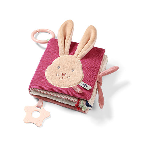 Baby Ono jucarie carticica moale cu activitati senzoriale 0m+ Rabbit Karo