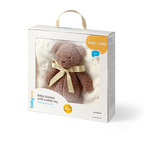 Baby Ono patura moale cu jucarie plus 75x100 cm Crem cu ursulet