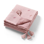 Baby Ono patura muselina 75x100 cm Roz cu frunzulite