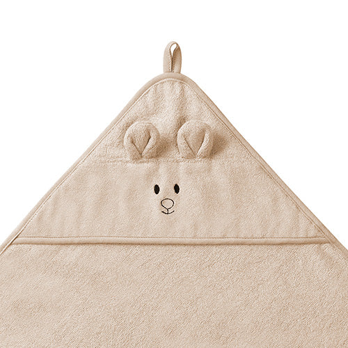 Baby Ono prosop cu gluga din bambus 100x100 cm 0m+ Beige soricel Imagine secundară a produsului