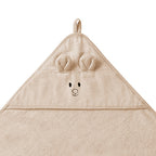 Baby Ono prosop cu gluga din bambus 100x100 cm 0m+ Beige soricel